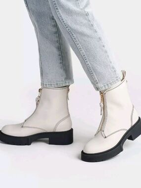 Coach Liza Leather Zip Boots